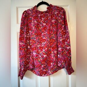 The Mint Julep Floral Red+ Pink Women's Top
